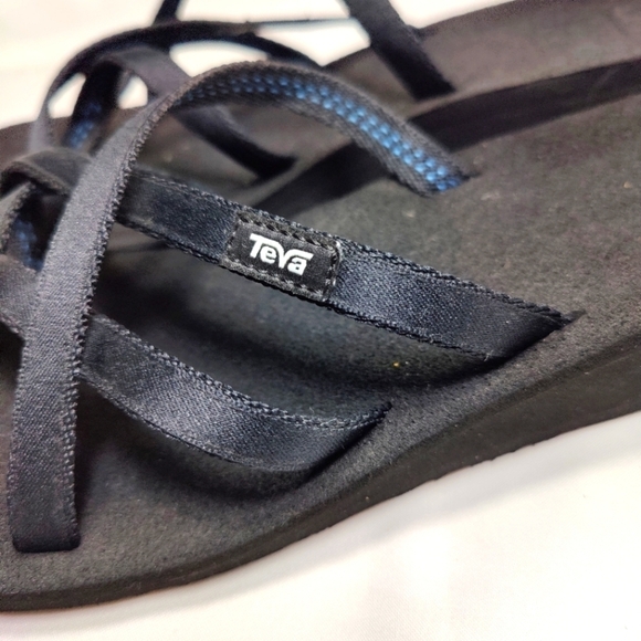 TEVA Mush Mandalyn Wedge Ola 2 Slip On Black Blue Women's Sandals Size 11 - Picture 5 of 10